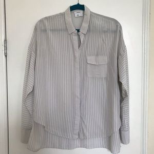 DKNY SILK BUTTON DOWN SHIRT SZ.XS
